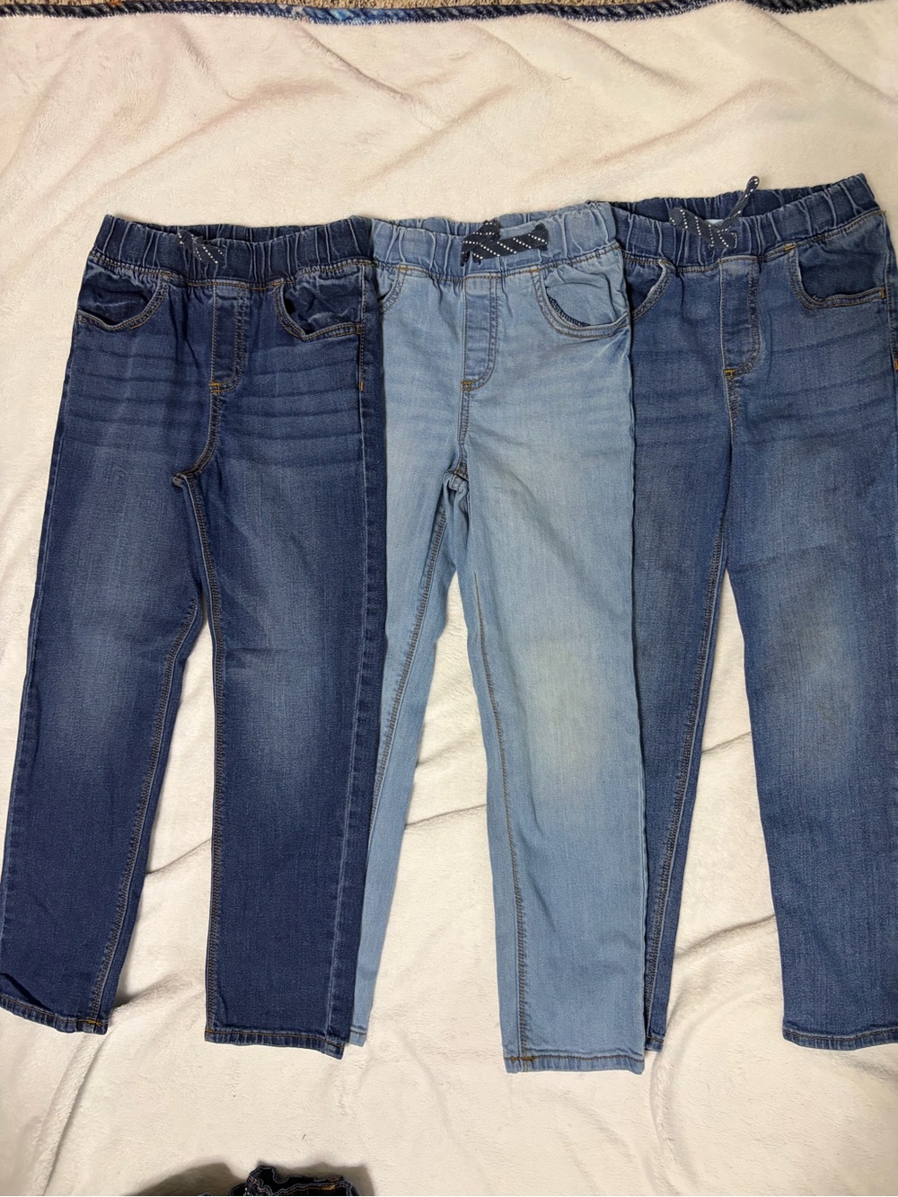 jumping beans Kids Stretch Pull-On Jeans - Dark Blue, Medium Blue, Light Blue